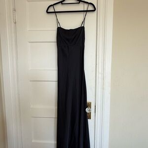 Abercrombie & Fitch Black Maxi Slip Dress Spaghetti Strap